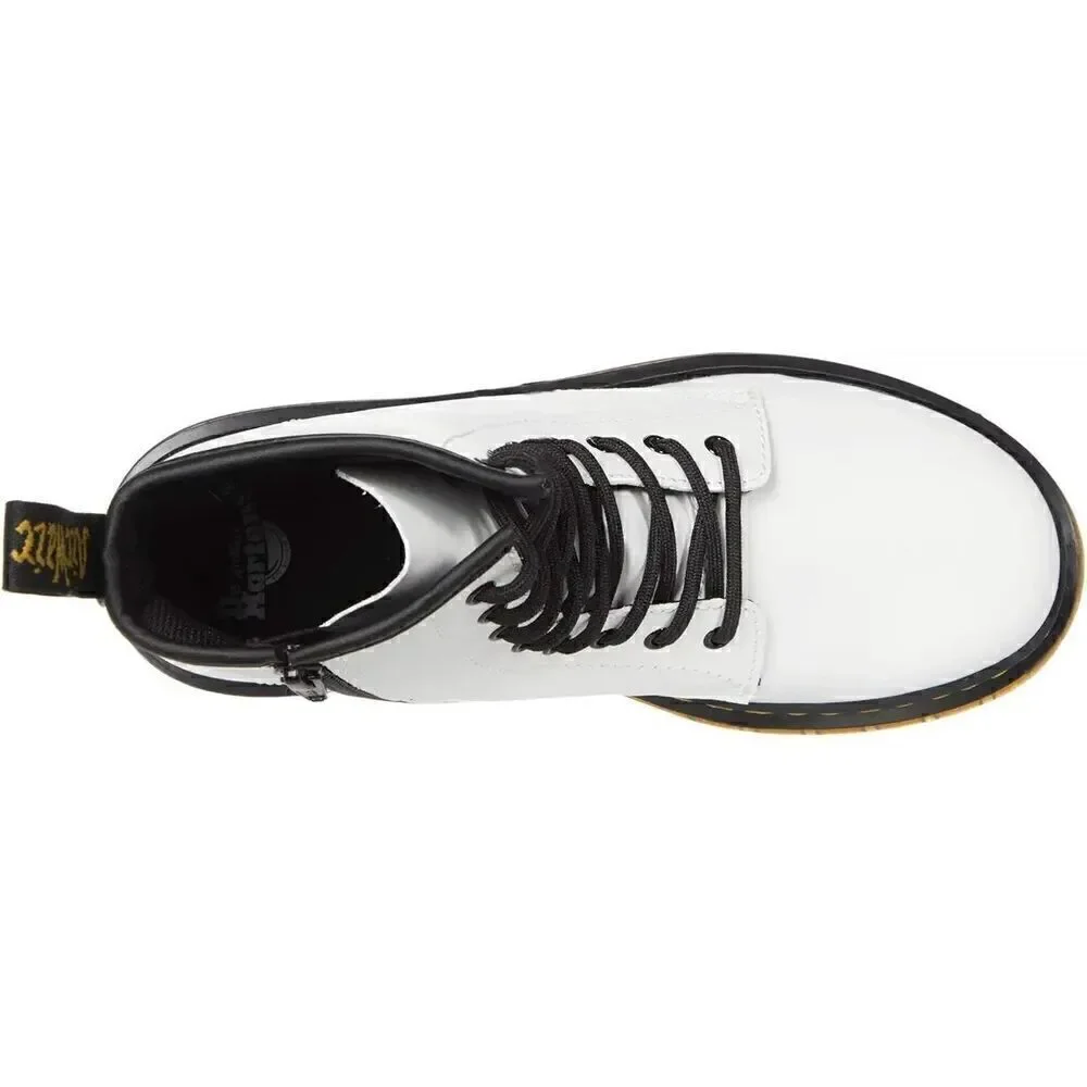 Dr. Martens style 1460 Combat Boot White Patent leather Girls Size 5